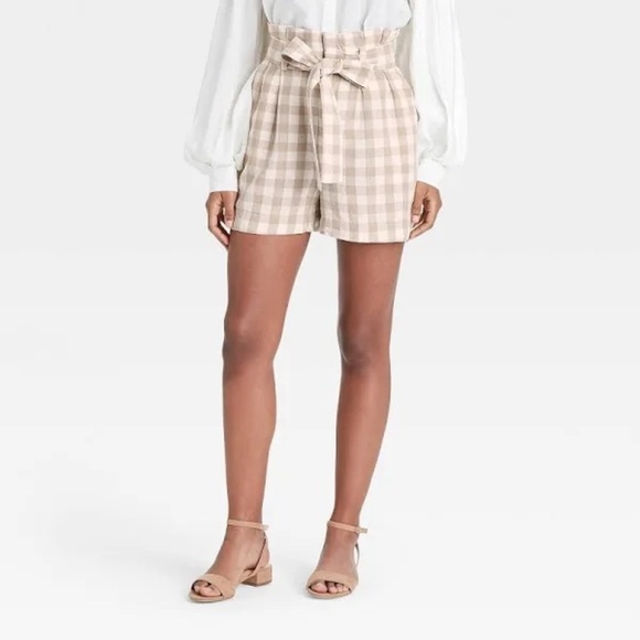 a new day Pants - A New Day Shorts Nwt A New Day Linen Blend High-Waisted Paperbag Shorts